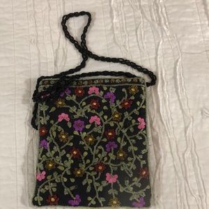 Beautifully Beaded Elegant Flowered Bag